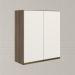 Armario Aereo 2 Portas MDF 60 cm Kali 12205 Carvalho Toq Off White Cetim Nicioli