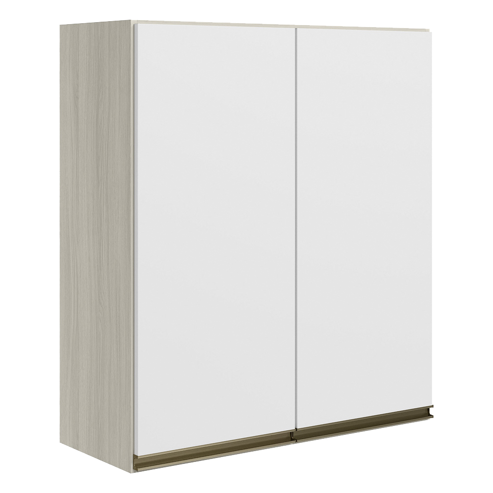 Armario Aereo 2 Portas MDF 70 cm Kali 12208 Bianco Toq Branco Uv Nicioli