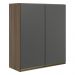 Armario Aereo 2 Portas MDF 70 cm Kali 12208 Carvalho Toq Chumbo Nicioli