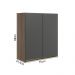 Armario Aereo 2 Portas MDF 70 cm Kali 12208 Carvalho Toq Chumbo Nicioli