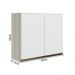 Armario Aereo 2 Portas MDF 80 cm Kali 12211 Bianco Toq Branco Uv Nicioli