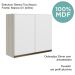 Armario Aereo 2 Portas MDF 80 cm Kali 12211 Bianco Toq Branco Uv Nicioli