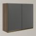 Armario Aereo 2 Portas MDF 80 cm Kali 12211 Carvalho Toq Chumbo Nicioli