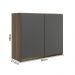 Armario Aereo 2 Portas MDF 80 cm Kali 12211 Carvalho Toq Chumbo Nicioli