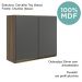 Armario Aereo 2 Portas MDF 80 cm Kali 12211 Carvalho Toq Chumbo Nicioli