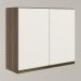 Armario Aereo 2 Portas MDF 80 cm Kali 12211 Carvalho Toq Off White Cetim Nicioli