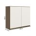 Armario Aereo 2 Portas MDF 80 cm Kali 12211 Carvalho Toq Off White Cetim Nicioli