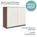Armario Aereo 2 Portas MDF 80 cm Kali 12211 Carvalho Toq Off White Cetim Nicioli