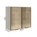 Armario Aereo 2 Portas Vidro MDF 80 cm Kali 1221162 Bianco Toq Nicioli