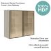 Armario Aereo 2 Portas Vidro MDF 80 cm Kali 1221162 Bianco Toq Nicioli