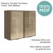 Armario Aereo 2 Portas Vidro MDF 80 cm Kali 1221162 Carvalho Toq Nicioli