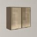 Armario Aereo 2 Portas Vidro MDF 80 cm Kali 1221162 Carvalho Toq Nicioli