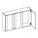 Armario Aereo 3 PT 120 cm 16982 Carvalho Nature Chumbo Nicioli