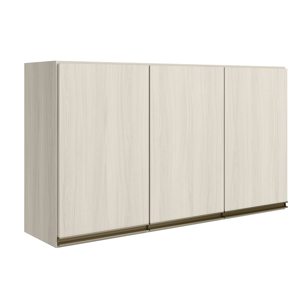 Armario Aereo 3 Portas MDF 120 cm Kali 12197 Bianco Toq Bianco Toq Nicioli