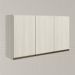 Armario Aereo 3 Portas MDF 120 cm Kali 12197 Bianco Toq Bianco Toq Nicioli