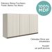 Armario Aereo 3 Portas MDF 120 cm Kali 12197 Bianco Toq Bianco Toq Nicioli