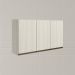 Armario Aereo 3 Portas MDF 120 cm Kali 12197 Bianco Toq Bianco Toq Nicioli