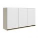 Armario Aereo 3 Portas MDF 120 cm Kali 12197 Bianco Toq Branco Uv Nicioli
