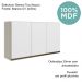 Armario Aereo 3 Portas MDF 120 cm Kali 12197 Bianco Toq Branco Uv Nicioli