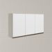 Armario Aereo 3 Portas MDF 120 cm Kali 12197 Bianco Toq Branco Uv Nicioli