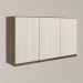 Armario Aereo 3 Portas MDF 120 cm Kali 12197 Carvalho Toq Bianco Toq Nicioli