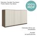 Armario Aereo 3 Portas MDF 120 cm Kali 12197 Carvalho Toq Bianco Toq Nicioli