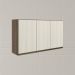 Armario Aereo 3 Portas MDF 120 cm Kali 12197 Carvalho Toq Bianco Toq Nicioli