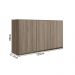 Armario Aereo 3 Portas MDF 120 cm Kali 12197 Carvalho Toq Carvalho Toq Nicioli