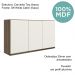 Armario Aereo 3 Portas MDF 120 cm Kali 12197 Carvalho Toq Off White Cetim Nicioli