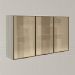Armario Aereo 3 Portas Vidro MDF 120 cm Kali 1219763 Bianco Toq Nicioli