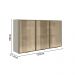 Armario Aereo 3 Portas Vidro MDF 120 cm Kali 1219763 Bianco Toq Nicioli