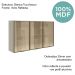 Armario Aereo 3 Portas Vidro MDF 120 cm Kali 1219763 Bianco Toq Nicioli