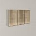 Armario Aereo 3 Portas Vidro MDF 120 cm Kali 1219763 Bianco Toq Nicioli