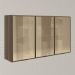 Armario Aereo 3 Portas Vidro MDF 120 cm Kali 1219763 Carvalho Toq Nicioli