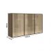 Armario Aereo 3 Portas Vidro MDF 120 cm Kali 1219763 Carvalho Toq Nicioli