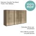 Armario Aereo 3 Portas Vidro MDF 120 cm Kali 1219763 Carvalho Toq Nicioli