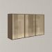 Armario Aereo 3 Portas Vidro MDF 120 cm Kali 1219763 Carvalho Toq Nicioli