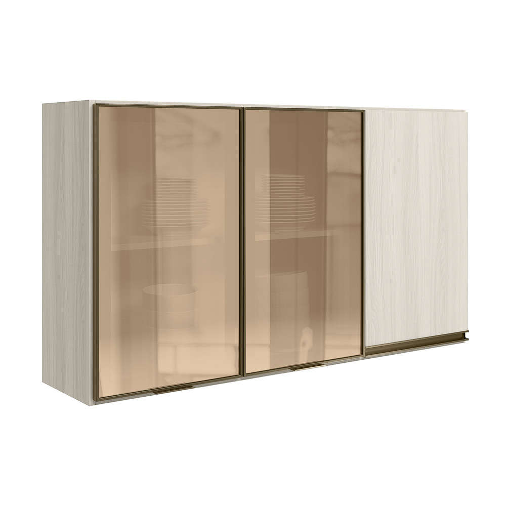Armario Aereo 3P Vid MDF 120cm Kali 1219764 Bianco Toq Bianco Toq Nicioli