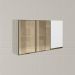 Armario Aereo 3P Vid MDF 120cm Kali 1219764 Bianco Toq Branco Uv Nicioli