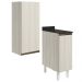 Armario Aereo Balcao 1 Porta 30cm MDF Kali Bianco Toq Bianco Toq Nicioli