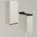 Armario Aereo Balcao 1 Porta 30cm MDF Kali Bianco Toq Bianco Toq Nicioli