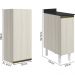 Armario Aereo Balcao 1 Porta 30cm MDF Kali Bianco Toq Bianco Toq Nicioli