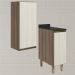 Armario Aereo Balcao 1 Porta 30cm MDF Kali Carvalho Toq Bianco Toq Nicioli