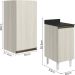 Armario Aereo Balcao 1 Porta 40cm MDF Kali Bianco Toq Bianco Toq Nicioli