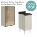 Armario Aereo Balcao 1P Vidro 40cm MDF Kali Bianco Toq Bianco Toq Nicioli