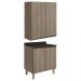 Armario Aereo Balcao 2 Portas 60cm MDF Kali Carvalho Toq Carvalho Toq Nicioli