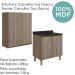 Armario Aereo Balcao 2 Portas 60cm MDF Kali Carvalho Toq Carvalho Toq Nicioli