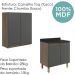 Armario Aereo Balcao 2 Portas 60cm MDF Kali Carvalho Toq Chumbo Nicioli