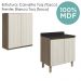 Armario Aereo Balcao 2 Portas 70cm MDF Kali Carvalho Toq Bianco Toq Nicioli