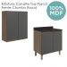 Armario Aereo Balcao 2 Portas 70cm MDF Kali Carvalho Toq Chumbo Nicioli